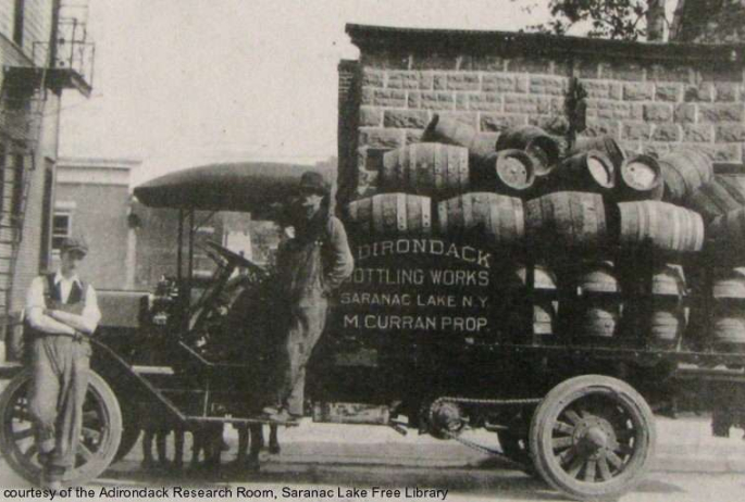 A historical photo of Adirondack Bottling Brewery works.