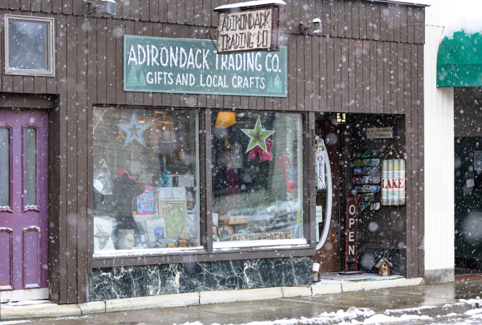 adk trading on snowy day