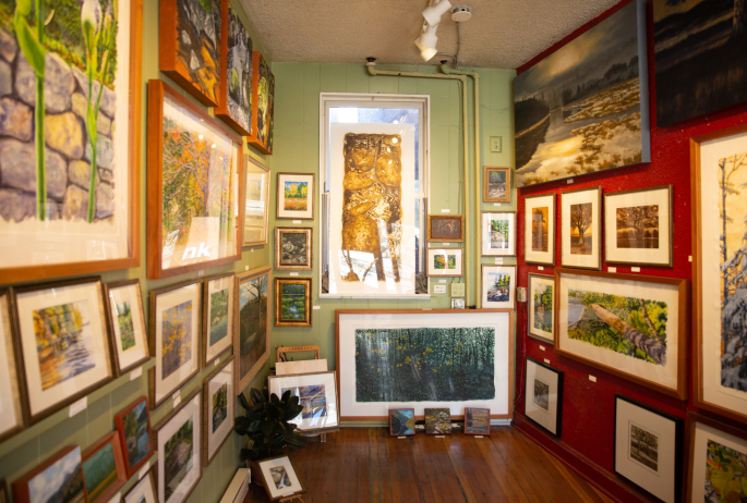 An art gallery in Saranac Lake.
