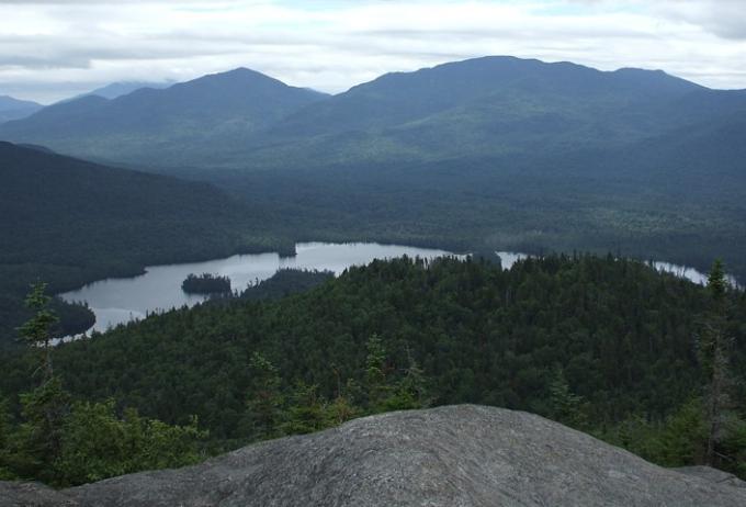 View from the summit of Ampersand Mountain