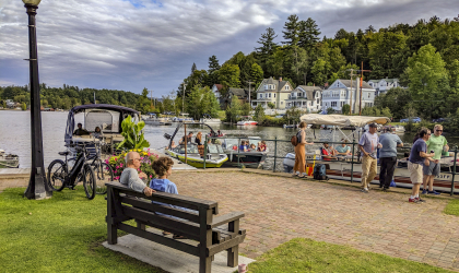 Riverside Park creates a wonderful Adirondack gathering place.