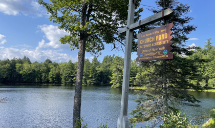 church pond sign