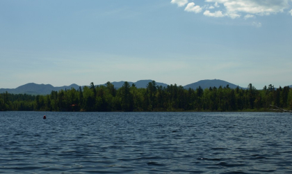 View from the water along the Adirondack portion of the Northern Forest Canoe Trail