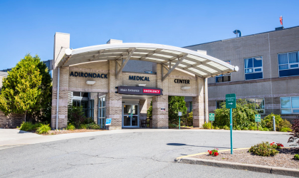 exterior of the adirondack medical center saranac lake