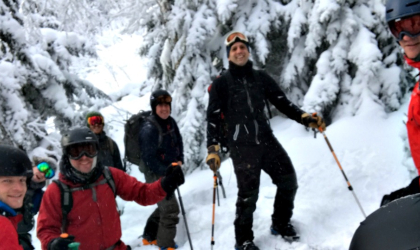 This is a fine location for a challenging backcountry ski.