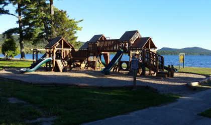 A playground at a campground