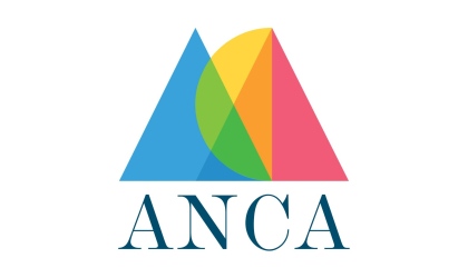 Illustration of triangles and sun in blue